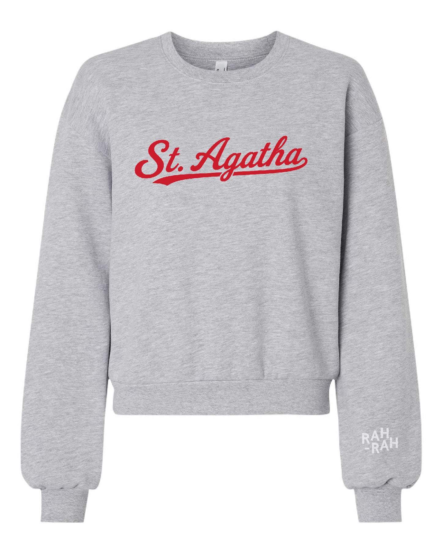 St. Agatha Script Women's Cut Sweatshirt