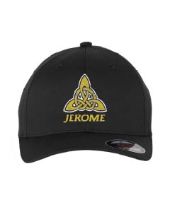 Jerome Celts Black Embroidered Fitted Hat
