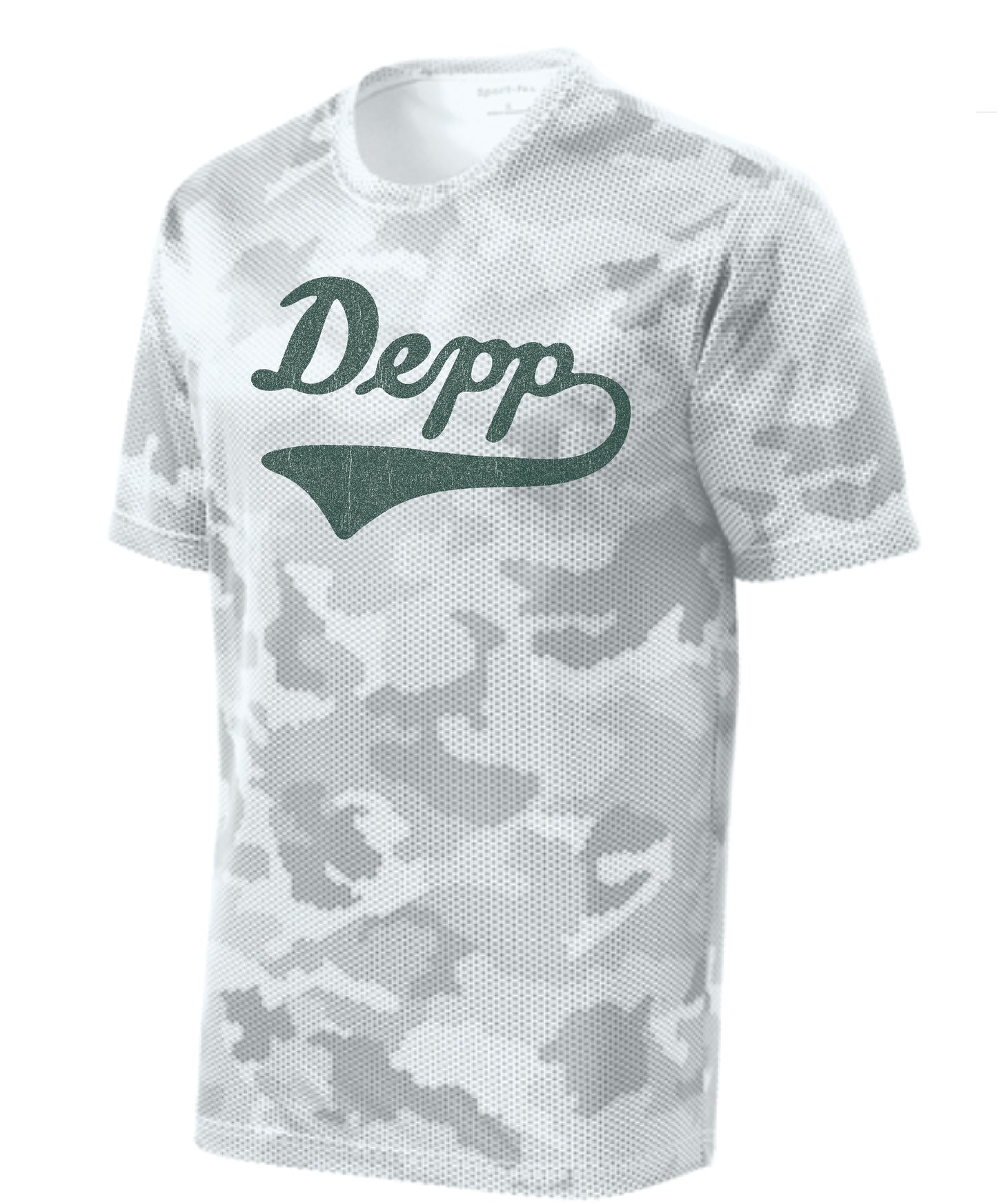 Depp Script Camo Performance Tee | YOUTH