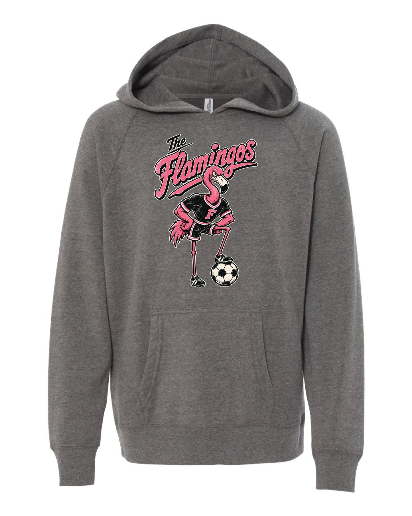 The Flamingos Youth Hoodie | Heather Grey