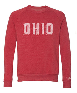 Ohio Block Red Unisex Sweatshirt | Adult