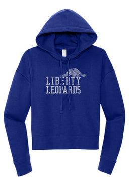 Liberty Mascot Crop Hoodie | Navy