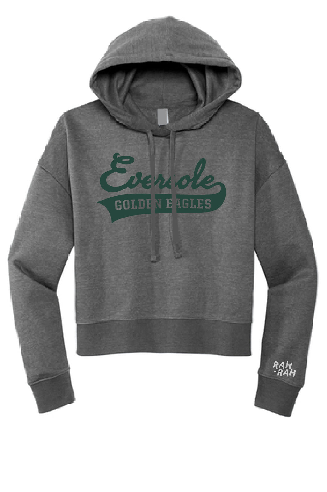 Eversole Script Crop Hoodie | Grey