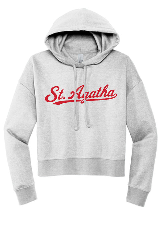 St. Agatha Script Boxy Hoodie
