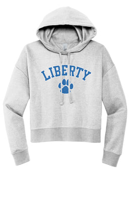 Liberty Paw Crop Hoodie | Grey