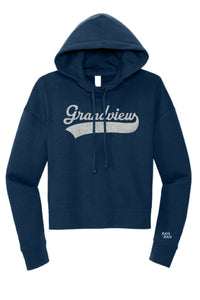 Grandview Script Crop Hoodie
