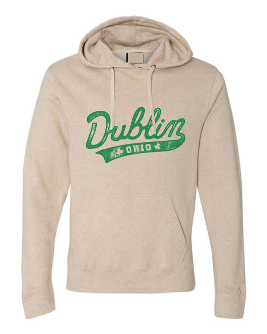 Dublin Script Cream Hoodie | Adult