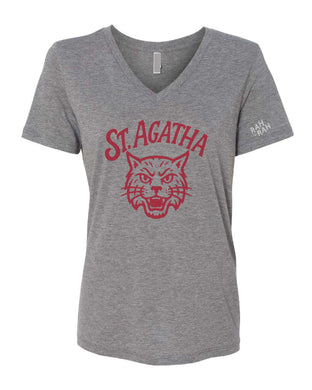 St. Agatha Wildcat Women's V-neck