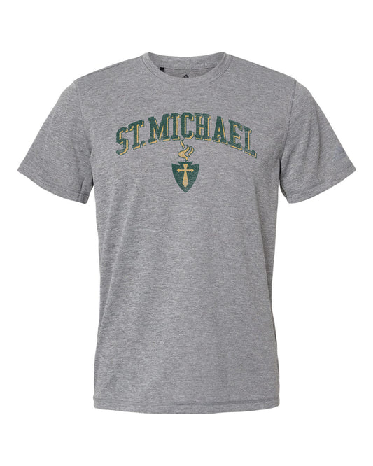 St. Michael Block Arch Adidas Sport Tee | Adult