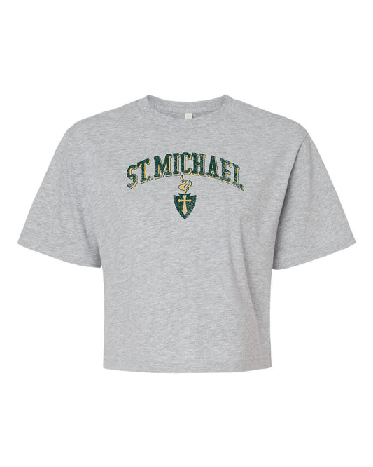 St. Michael Block Arch Crop Tee