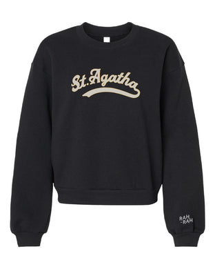 St. Agatha Script Boxy Sweatshirt