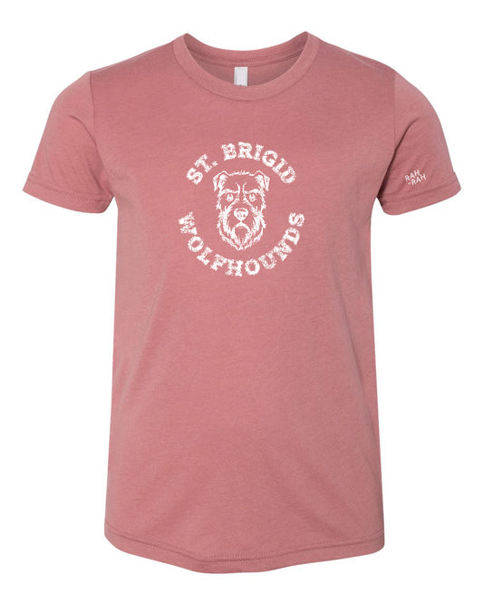 St. Brigid Mascot Tee Mauve | YOUTH