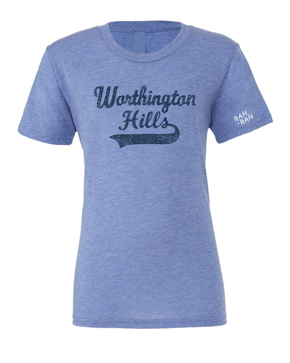 Worthington Hills Script on Blue Tee | ADULT