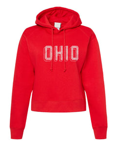 Ohio Block Crop Hoodie