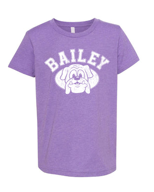 Bailey Bulldog Purple Tee | YOUTH