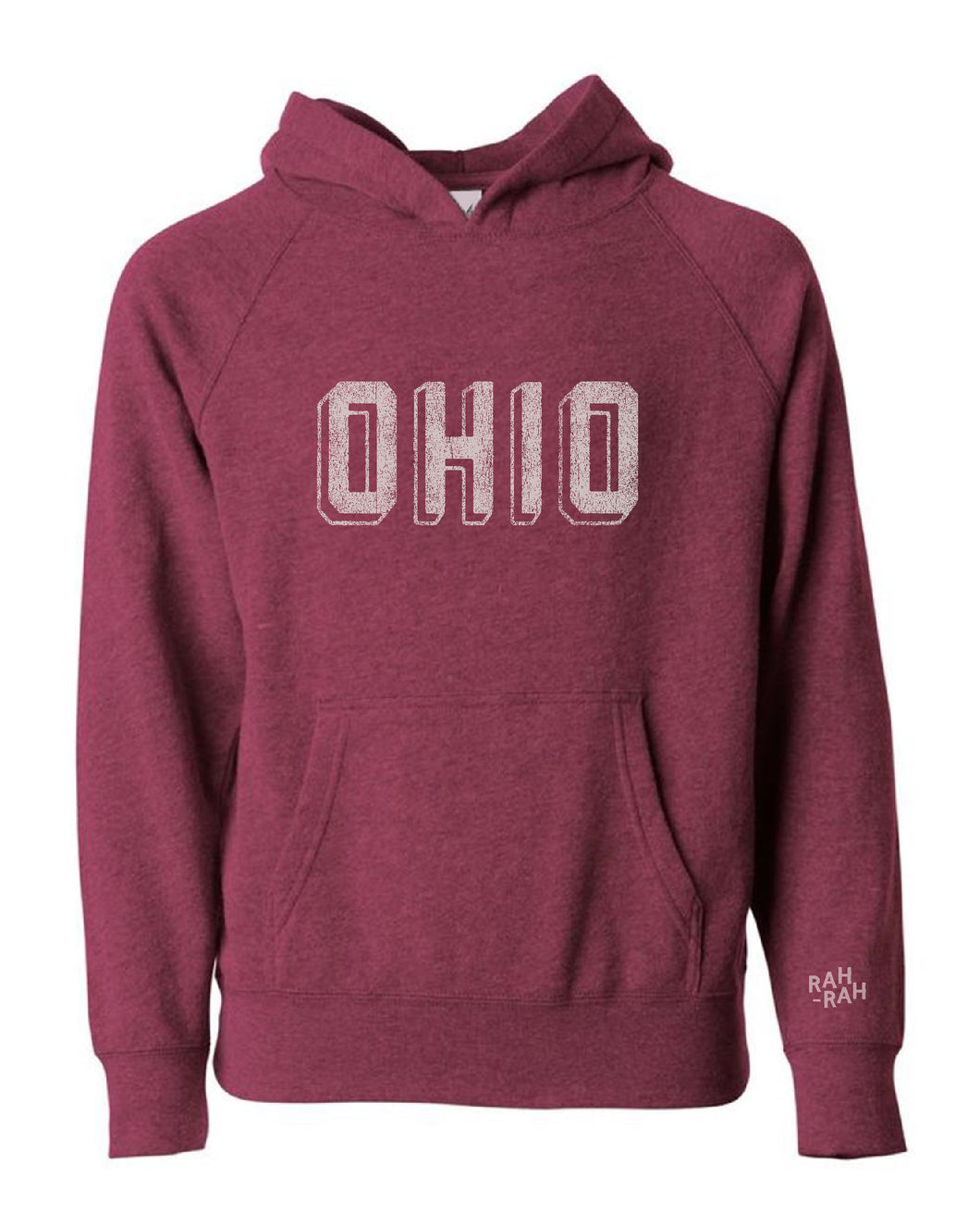 Ohio Block Maroon Hoodie | Youth