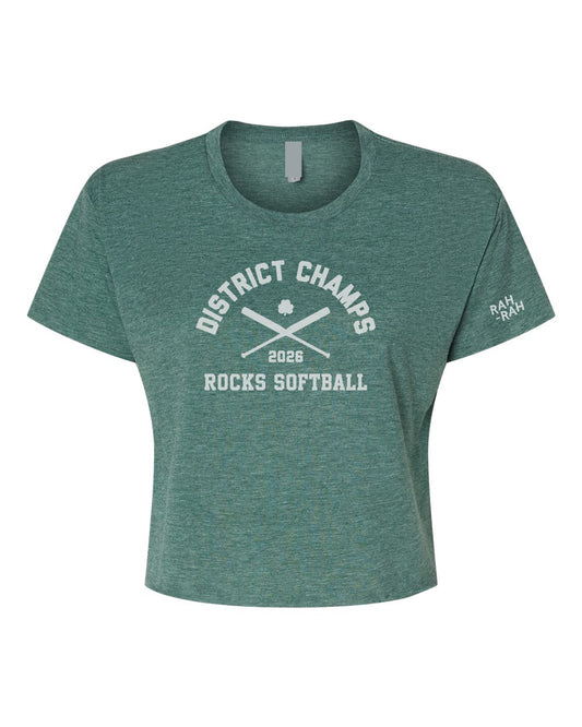 Dublin Coffman Softball Crop Tee Forest