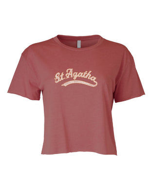 St. Agatha Script Boxy Tee