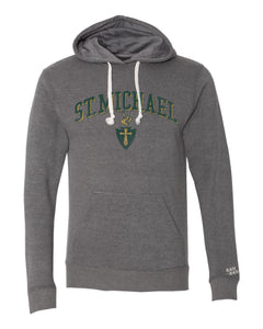 St. Michael Block Arch Grey Hoodie | Adult