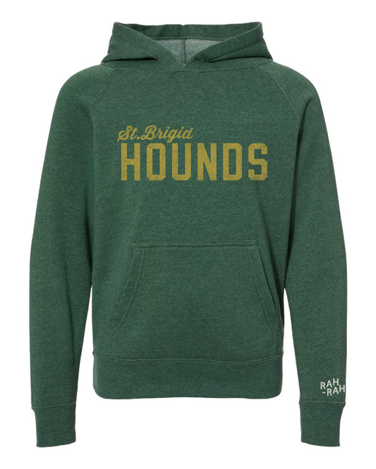 St. Brigid Block Hounds Green Hoodie | YOUTH