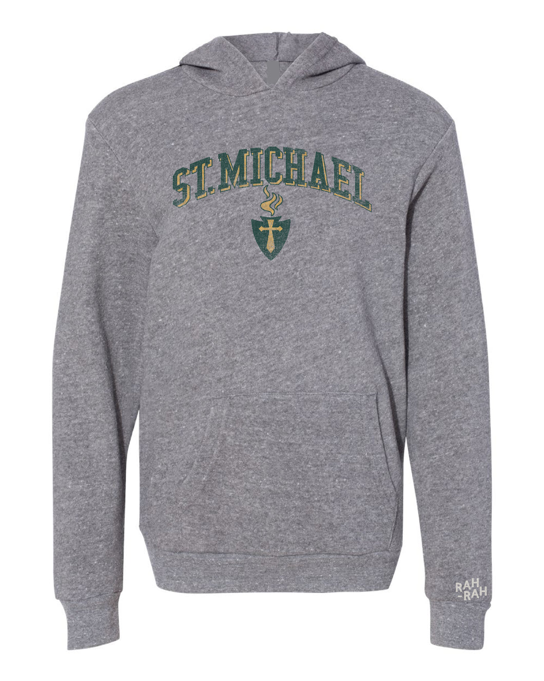 St. Michael Block Arch Grey Hoodie | Youth