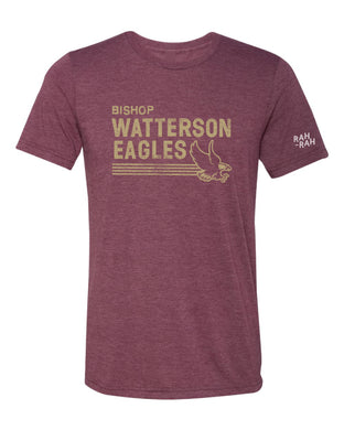 Bishop Watterson Retro Eagle Maroon Tee | ADULT & YOUTH