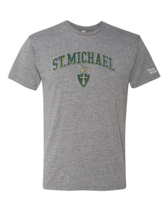 St. Michael Block Arch Grey Tee | Youth