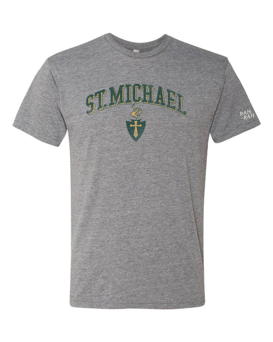 St. Michael Block Arch Grey Tee | Adult