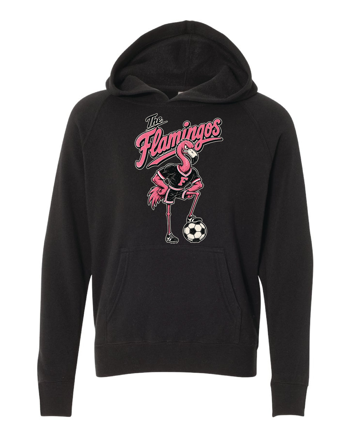 The Flamingos Youth Hoodie | Charcoal Black