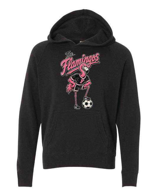 The Flamingos Youth Hoodie | Charcoal Black