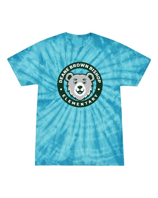 Bishop Mascot Blue Tie-Dye Tee | YOUTH