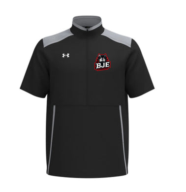 Wolfpack Mens Short Sleeve 1/4 zip EMBROIDERED  | Black
