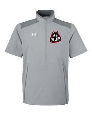 Wolfpack Mens Short Sleeve 1/4 zip EMBROIDERED | Lt Grey