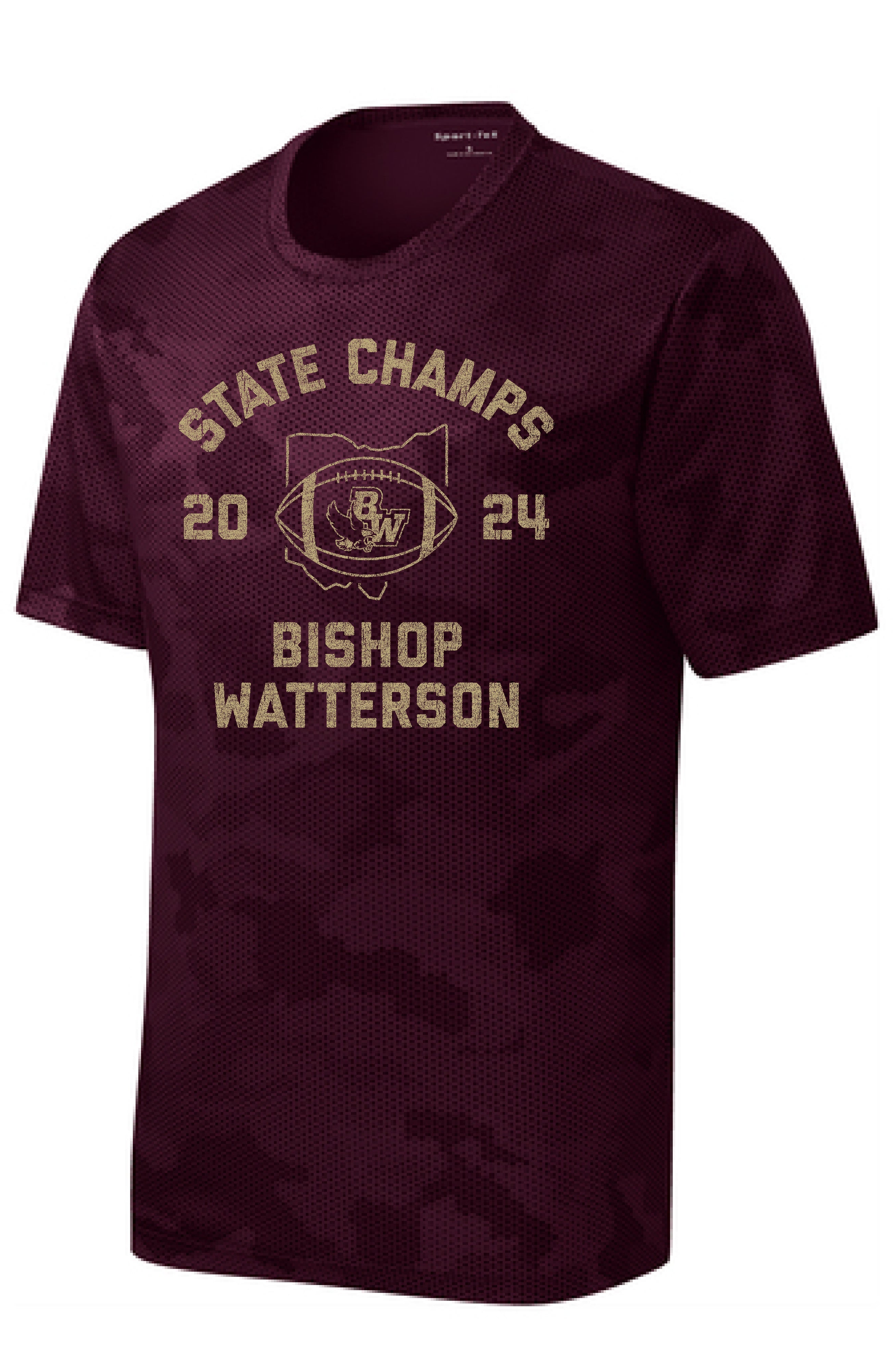 Bishop Watterson Champs Performance Camo Tee | ADULT & YOUTH – Rah-Rah