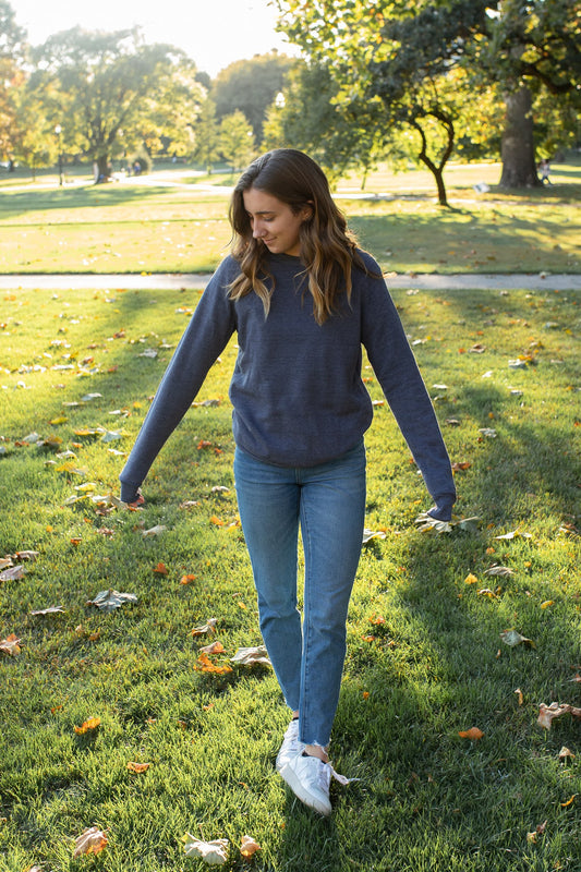 Rah-Rah Essentials | Navy Crewneck Sweatshirt