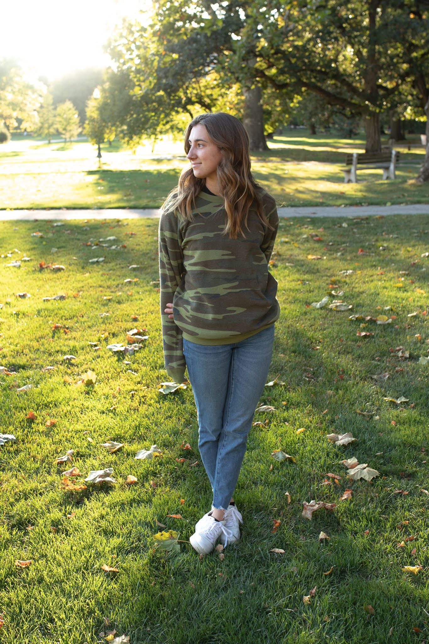 Rah-Rah Essentials | Camo Crewneck Sweatshirt