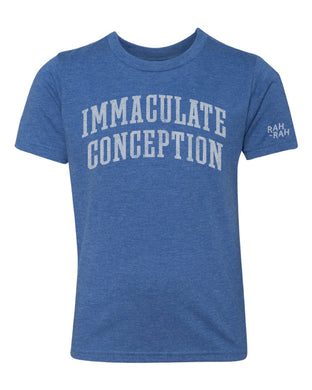 Block Immaculate Conception Youth Blue Tee