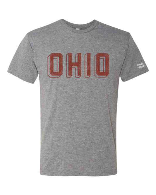 Ohio Block Grey Unisex Tee | ADULT
