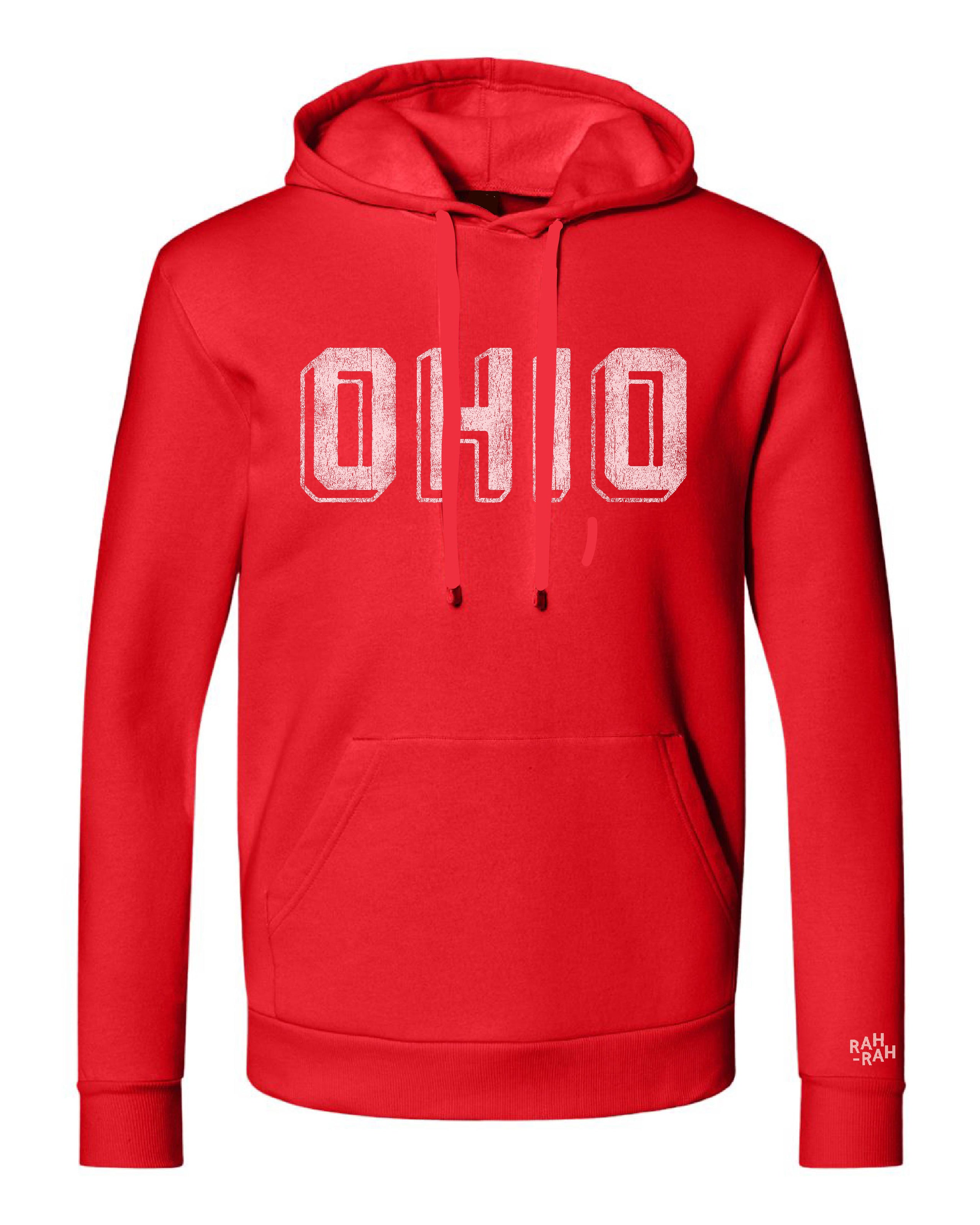 Red ohio store state hoodie