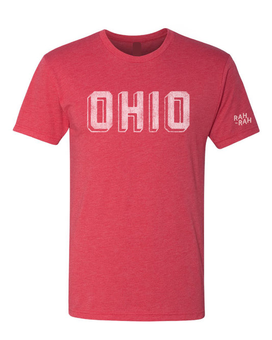 Ohio Block Red Unisex Tee | ADULT