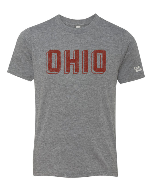 Ohio Block Grey Tee | Youth