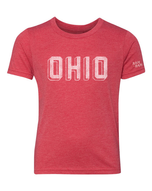 Ohio Block Red Tee | Youth