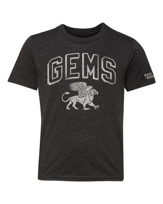 GEMS Griffin YOUTH Charcoal Tee