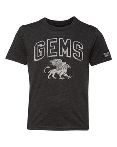 GEMS Griffin YOUTH Charcoal Tee