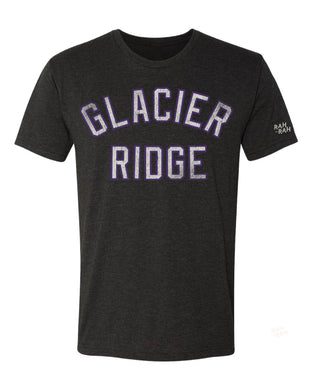 Glacier Ridge Arched Block BLACK Tee | ADULT