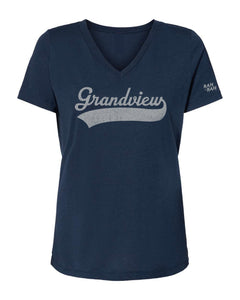 Grandview Script Womens Navy Tee | ADULT