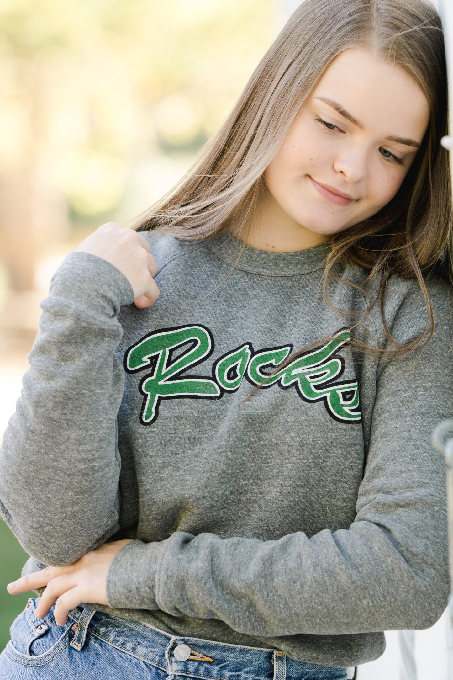 Dublin Coffman Script Rocks Grey Sweatshirt | ADULT