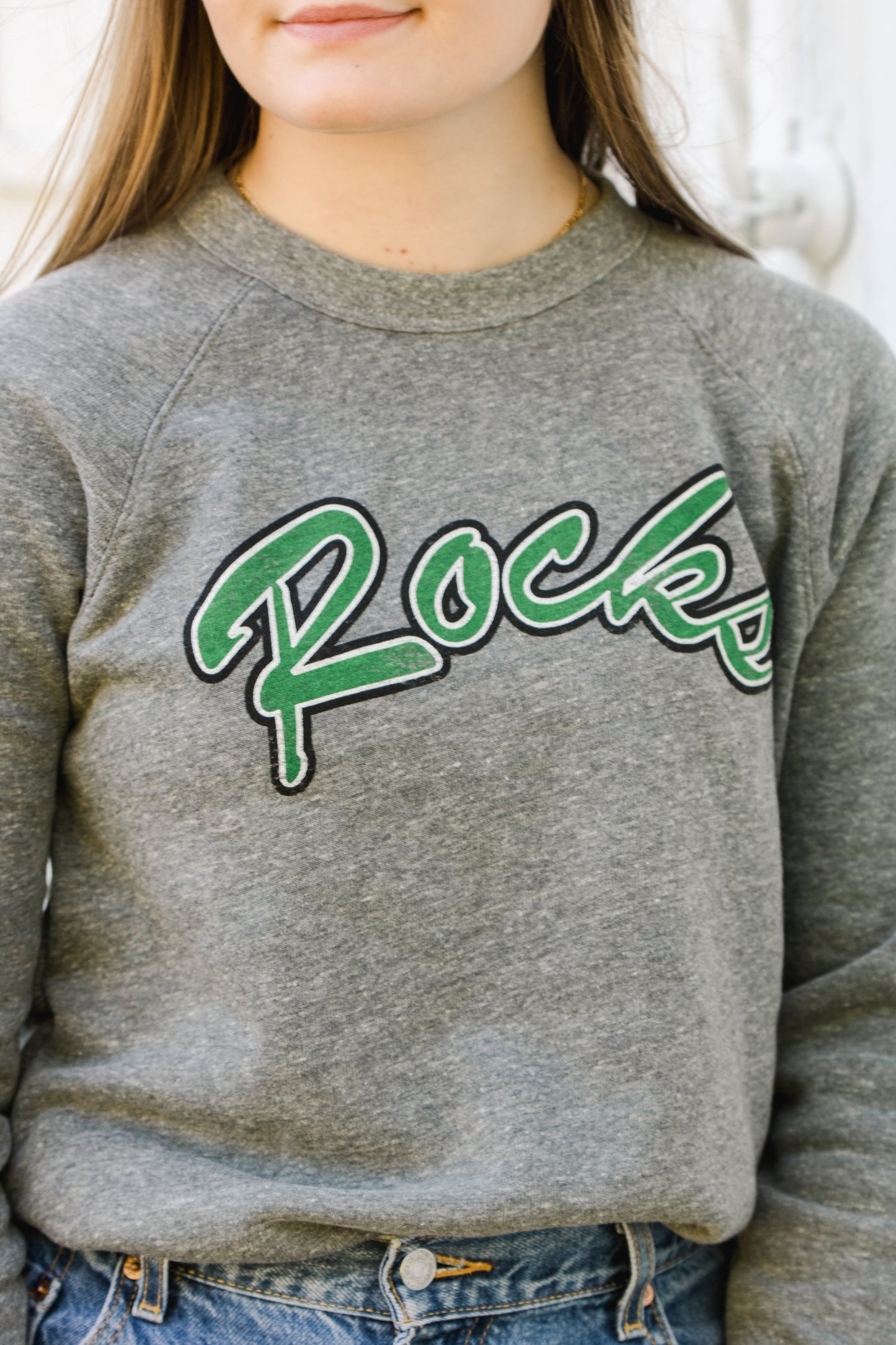 Dublin Coffman Script Rocks Grey Sweatshirt | ADULT
