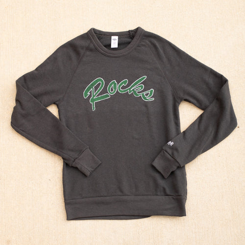 Rocks Throwback Sweatshirt in Charcoal-Black | ADULT