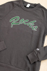 Rocks Throwback Sweatshirt in Charcoal-Black | ADULT